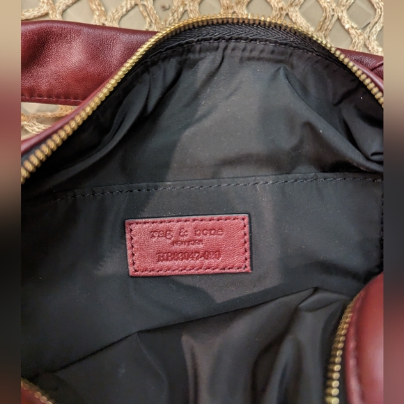 Rag & Bone Reset Handbag Winterberry Nappa Leather Commuter - Picture 5 of 6